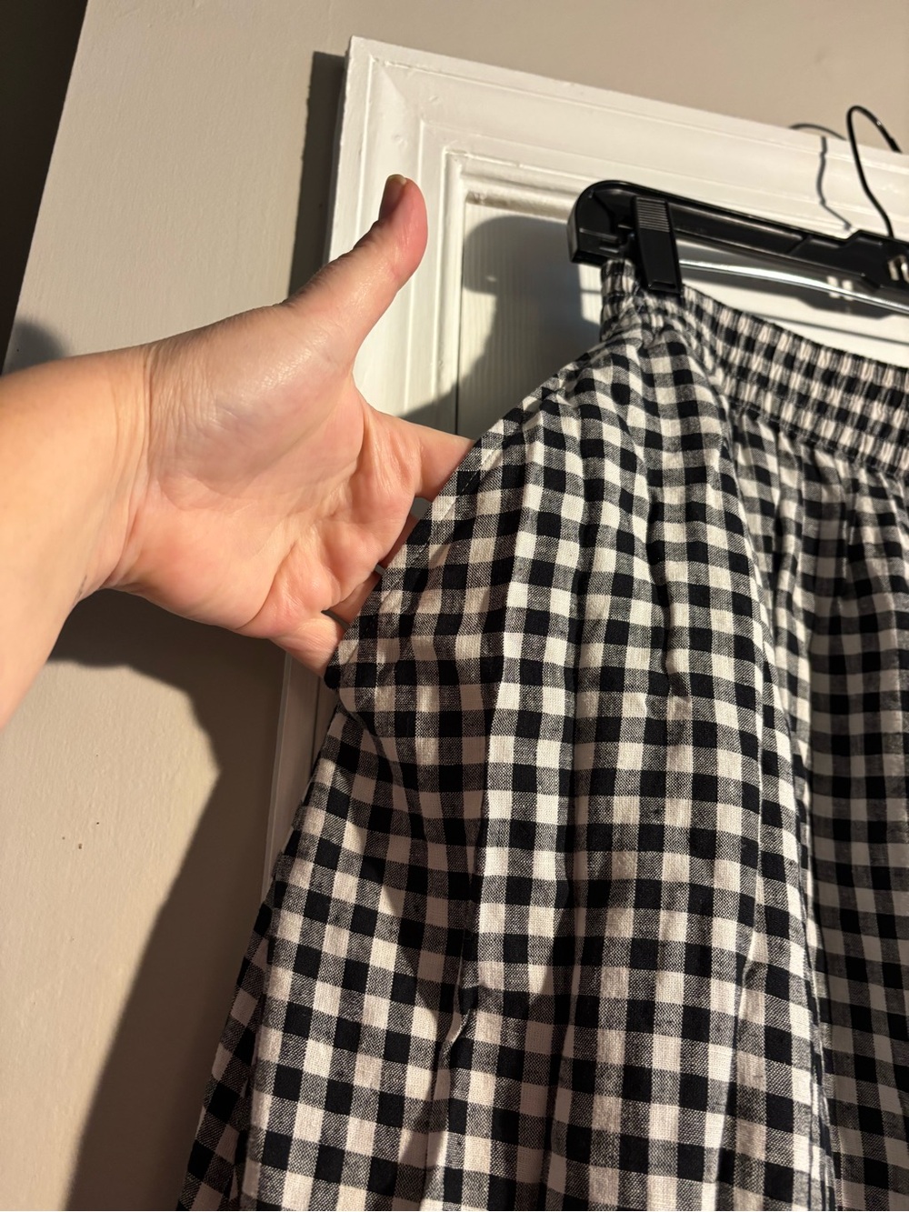 NWT Caslon Gingham A-Line Midi Skirt size L - Picture 3 of 5
